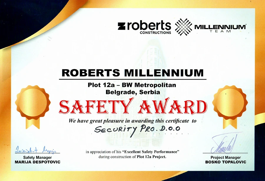 award1 (1) - Securitypro Stage Millenium award